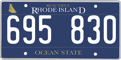 RI license plate 695830