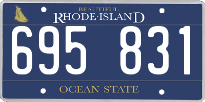 RI license plate 695831