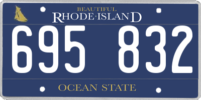 RI license plate 695832