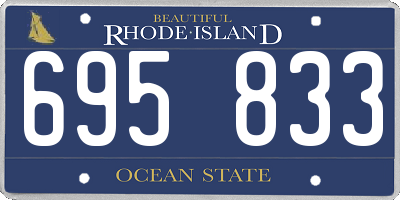 RI license plate 695833