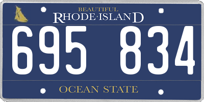 RI license plate 695834
