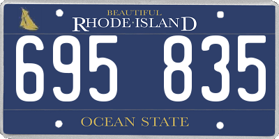 RI license plate 695835