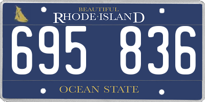 RI license plate 695836