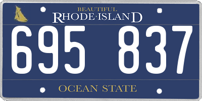 RI license plate 695837