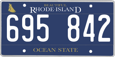 RI license plate 695842