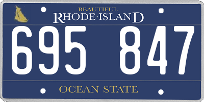 RI license plate 695847