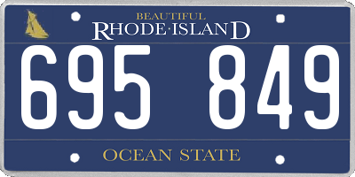 RI license plate 695849