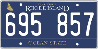 RI license plate 695857