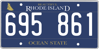 RI license plate 695861