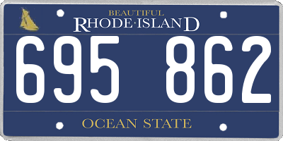 RI license plate 695862