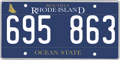 RI license plate 695863