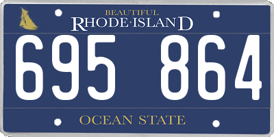RI license plate 695864