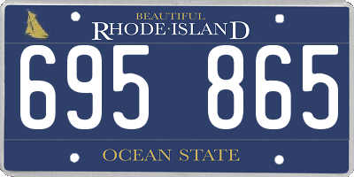 RI license plate 695865