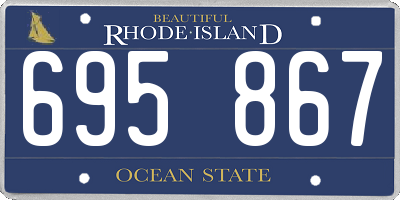 RI license plate 695867