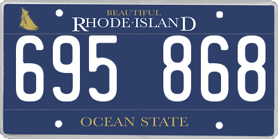 RI license plate 695868