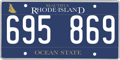 RI license plate 695869