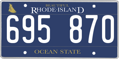 RI license plate 695870