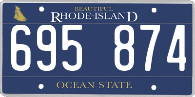 RI license plate 695874