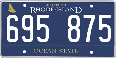 RI license plate 695875