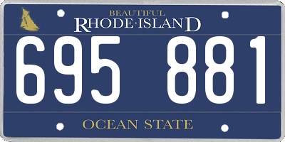 RI license plate 695881