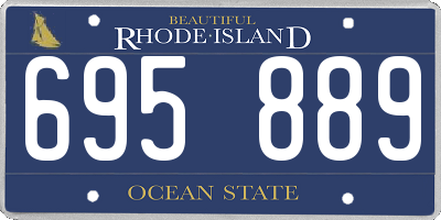 RI license plate 695889