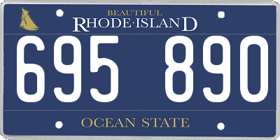 RI license plate 695890