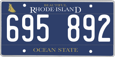 RI license plate 695892