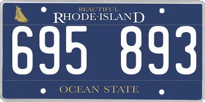 RI license plate 695893