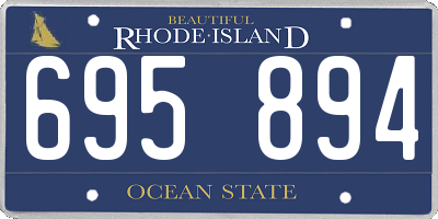 RI license plate 695894