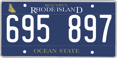 RI license plate 695897