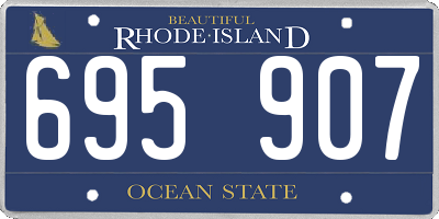 RI license plate 695907