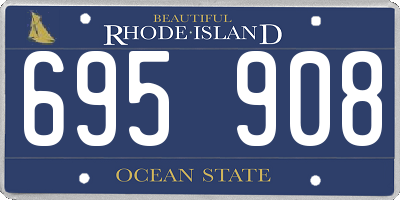 RI license plate 695908