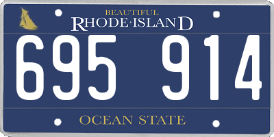 RI license plate 695914