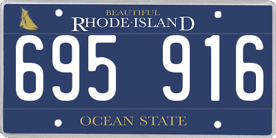 RI license plate 695916