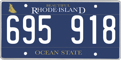 RI license plate 695918