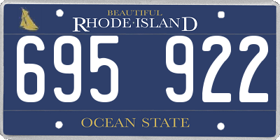 RI license plate 695922