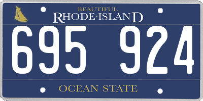 RI license plate 695924