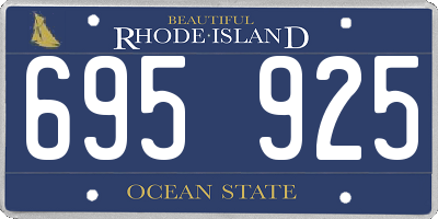 RI license plate 695925