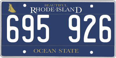 RI license plate 695926