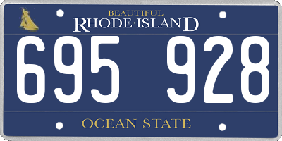 RI license plate 695928