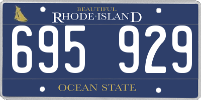 RI license plate 695929