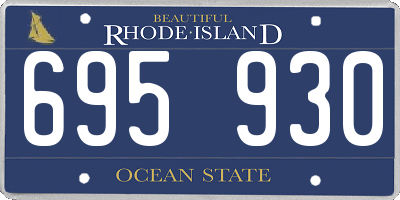 RI license plate 695930