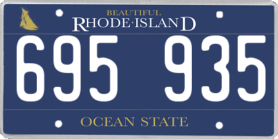 RI license plate 695935