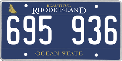 RI license plate 695936