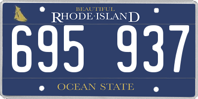 RI license plate 695937