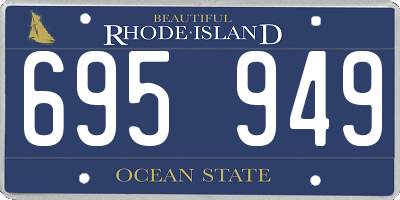 RI license plate 695949
