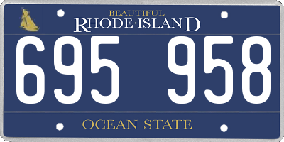 RI license plate 695958