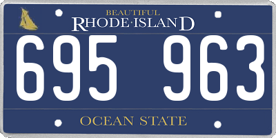 RI license plate 695963