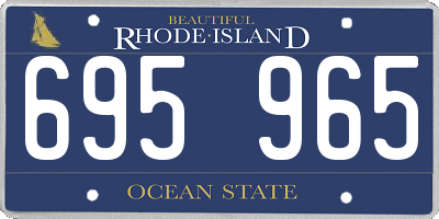 RI license plate 695965
