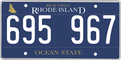 RI license plate 695967